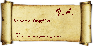 Vincze Angéla névjegykártya
